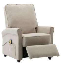 Fauteuil électrique de massage Crème Tissu