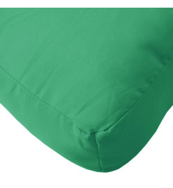 Coussin de palette vert 70x70x12 cm tissu