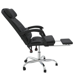 Fauteuil de massage inclinable de bureau Noir Similicuir