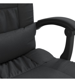 Fauteuil de massage inclinable de bureau Noir Similicuir