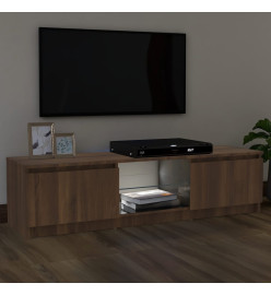 Meuble TV avec lumières LED chêne marron 120x30x35,5 cm