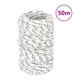 Corde de bateau tressé Blanc 2 mmx50 m Polyester