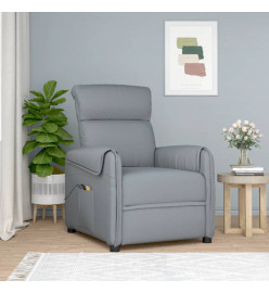 Fauteuil de massage inclinable Gris clair Tissu