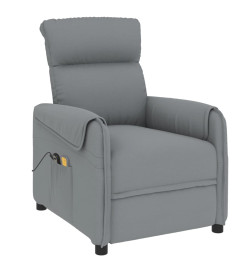 Fauteuil de massage inclinable Gris clair Tissu