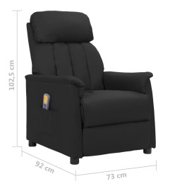 Fauteuil de massage Noir Similicuir