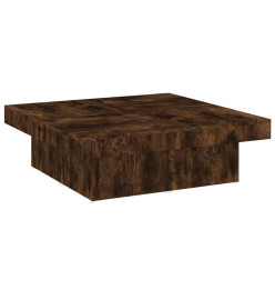 Table basse Chêne fumé 90x90x28 cm Bois d'ingénierie