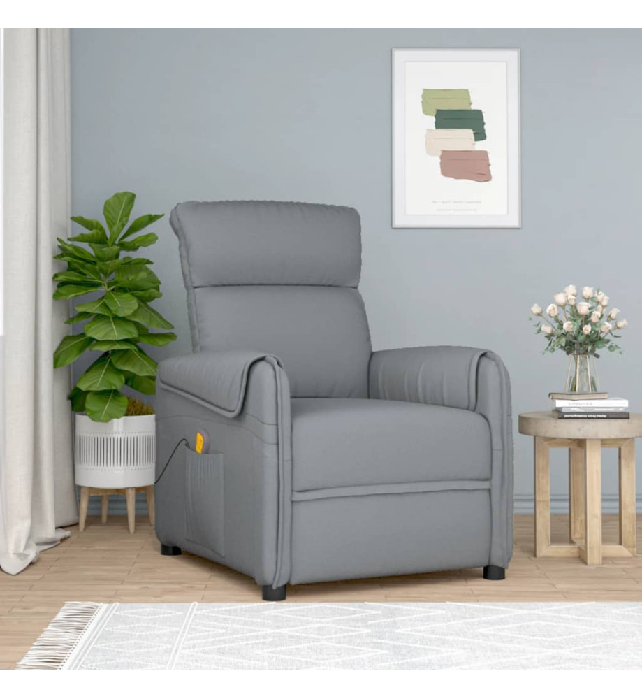 Fauteuil de massage Gris clair Tissu