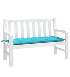 Coussin de banc de jardin turquoise 120x50x7 cm tissu