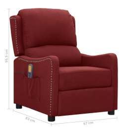 Fauteuil de massage Rouge bordeaux Tissu