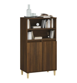 Buffet haut Chêne marron 60x36x110 cm Bois d'ingénierie