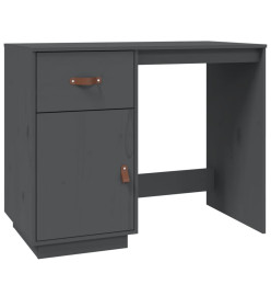 Bureau avec armoires Gris 135x50x75 cm Bois massif de pin