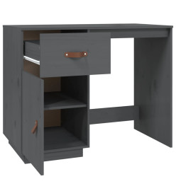 Bureau Gris 95x50x75 cm Bois massif de pin