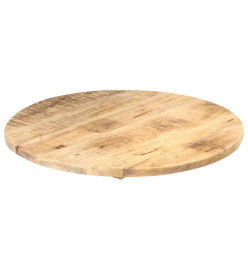 Dessus de table Bois de manguier solide Rond 25-27 mm 40 cm