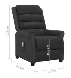 Fauteuil de massage Noir Similicuir