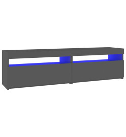 Meubles TV 2 pcs avec lumières LED Gris 75x35x40 cm