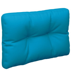 Coussin de palette bleu 60x40x12 cm tissu