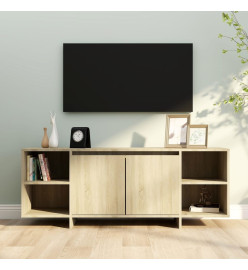 Meuble TV chêne sonoma 130x35x50 cm bois d'ingénierie