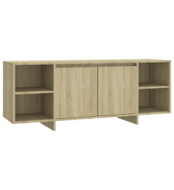 Meuble TV chêne sonoma 130x35x50 cm bois d'ingénierie