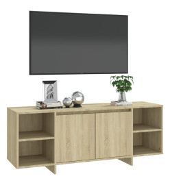 Meuble TV chêne sonoma 130x35x50 cm bois d'ingénierie