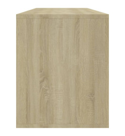 Meuble TV chêne sonoma 130x35x50 cm bois d'ingénierie