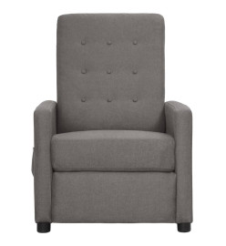 Fauteuil électrique de massage Gris clair Tissu