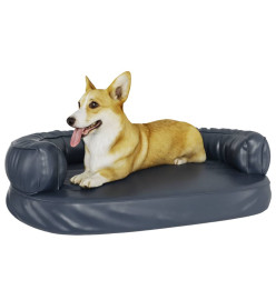 Lit pour chien ergonomique Mousse Bleu foncé 88x65cm Similicuir