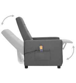 Fauteuil de massage Gris clair Tissu