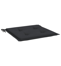 Coussins de chaise de jardin 6 pcs noir 40x40x3 cm tissu oxford