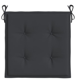 Coussins de chaise de jardin 6 pcs noir 40x40x3 cm tissu oxford