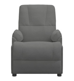 Fauteuil de massage électrique Gris foncé Similicuir daim