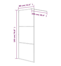 Paroi de douche Argenté 80x195 cm Verre ESG transparent