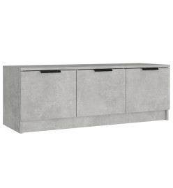 Meuble TV Gris béton 102x35x36,5 cm Bois d'ingénierie