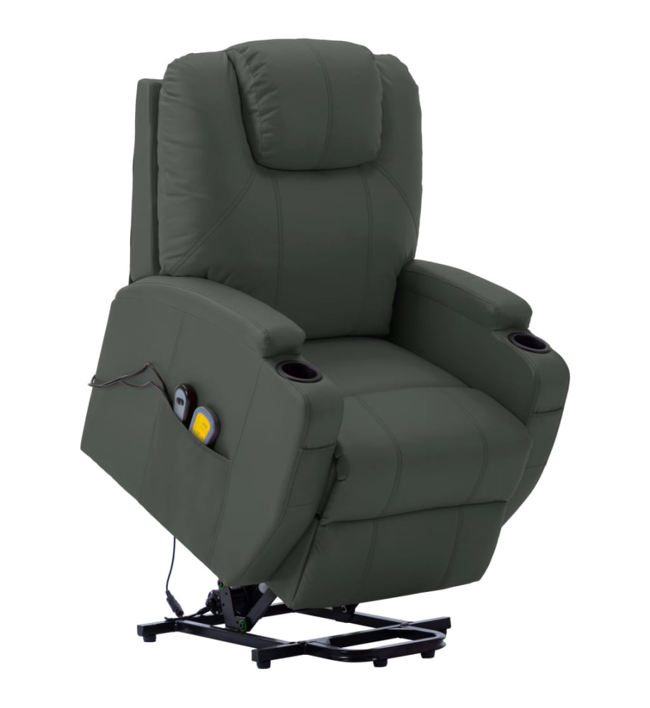 Fauteuil de massage Anthracite Similicuir