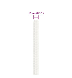 Corde de bateau Blanc complet 2 mm 25 m Polypropylène