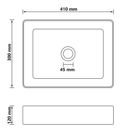 Lavabo de luxe Vert foncé mat 41x30x12 cm Céramique