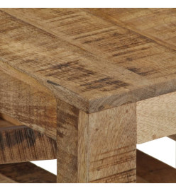 Table basse avec roues Bois de manguier massif 110 x 50 x 37 cm