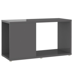 Meuble TV Gris brillant 60x24x32 cm Aggloméré