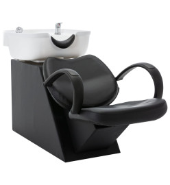 Chaise de salon avec lavabo Noir et blanc Similicuir