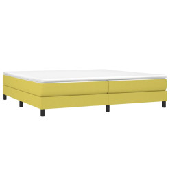 Sommier à ressorts de lit Vert 200x200 cm Tissu