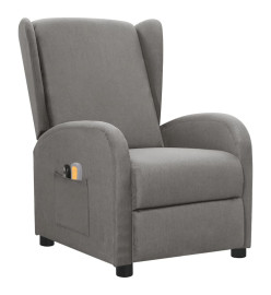 Fauteuil électrique de massage Gris clair Tissu