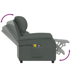 Fauteuil électrique de massage Gris foncé Tissu