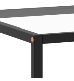 Table basse Noir avec verre trempé 120x50x35 cm