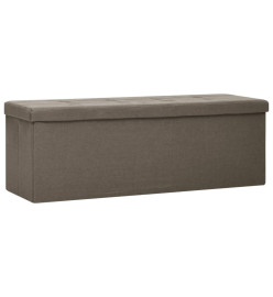 Banc de rangement pliable Marron Faux lin