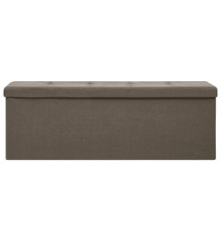 Banc de rangement pliable Marron Faux lin