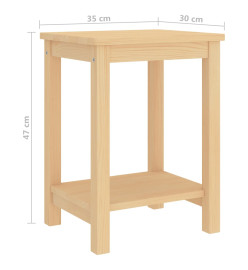 Table de chevet Bois clair 35x30x47 cm Bois de pin massif