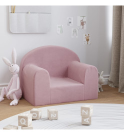 Canapé pour enfants Rose Peluche douce