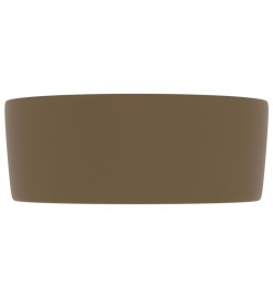 Lavabo rond de luxe Crème mat 40x15 cm Céramique