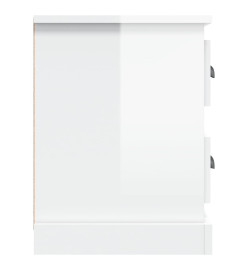 Meuble TV blanc brillant 102x35,5x47,5 cm bois d'ingénierie