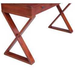 Bureau d'ordinateur Marron 132x47x77 cm Bois d'acajou massif