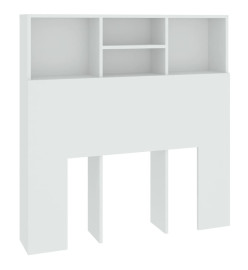 Armoire de tête de lit Blanc 100x19x103,5 cm